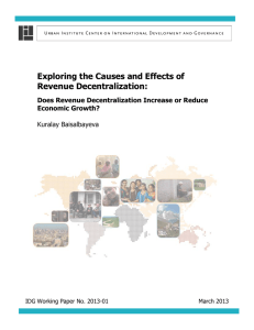 Exploring the Causes and Effects of Revenue Decentralization