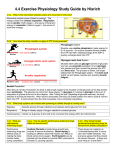 4.4 Exercise Physiology Study Guide by Hisrich