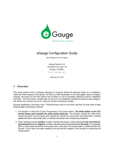 eGauge Configuration Guide