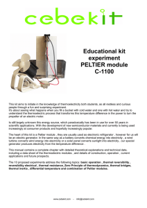 Educational kit experiment PELTIER module C-1100