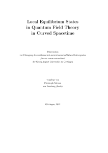 Local Equilibrium States in Quantum Field Theory in Curved