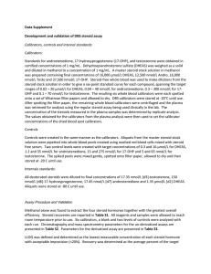 Development and validation of DBS steroid assay