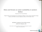 Risks and threats on water availability in WB (Anita Pirc Velkavrh