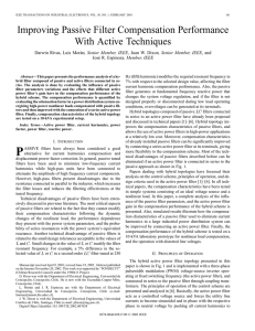 Improving passive filter compensation performance with active