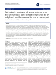 Orthodontic treatment of severe anterior open bite and alveolar bone