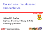 On software maintenance and evolution