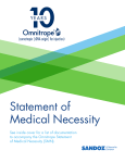 Statement of Medical Necessity