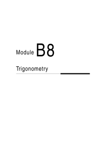 Module B8 Trigonometry B4