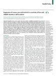 Expansion of cancer care and control in countries of low and