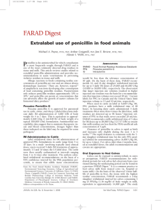 FARAD Digest - Food Animal Residue Avoidance Databank