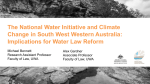 The National Water Initiative and Climate Change in South West
