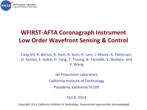 Low Order Wavefront Sensing and Control for WFIRST