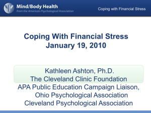 Coping with Financial Stress - Ohio Psychological Association