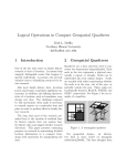 Logical Operations in Compact Geospatial Quadtrees