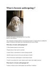 What is forensic anthropology?