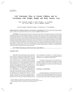 Left Ventricular Mass in Normal Children and its