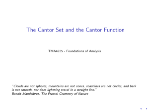 The Cantor Set and the Cantor Function