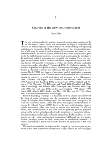 Sources of the New Institutionalism