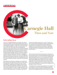Then and Now - Carnegie Hall