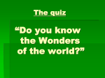 The quiz “Do you know the Wonders of the world?”