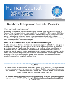 Bloodborne Pathogens and Needlestick Prevention