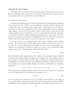 Appendix B. Vector Spaces Throughout this text we have noted that