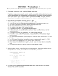 MATH 1203 – Practice Exam 1