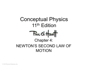 Newton`s Second Law of Motion CHECK YOUR NEIGHBOR