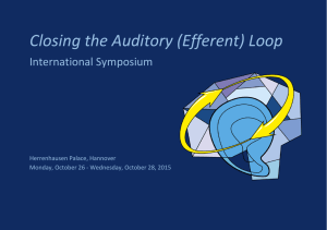 Closing the Auditory (Efferent) Loop