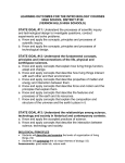 life Science Learning Standards and Goals