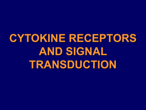 Cytokine receptors and signal transduction