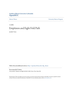 Emptiness and Eight Fold Path - OpenSIUC