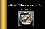 Religion, Philosophy, and the Arts