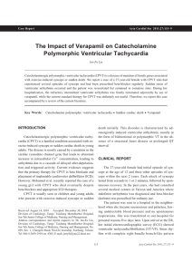 The Impact of Verapamil on Catecholamine Polymorphic Ventricular