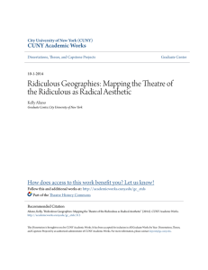 Ridiculous Geographies: Mapping the Theatre of the Ridiculous as