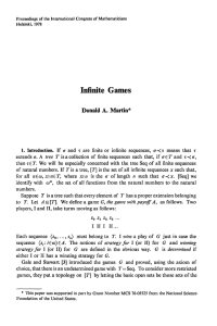 Infinite Games - International Mathematical Union