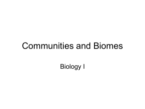 Communities and Biomes