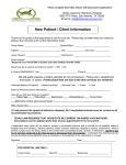 New Patient / Client Info Form - Cibolo Canyons Veterinary Hospital