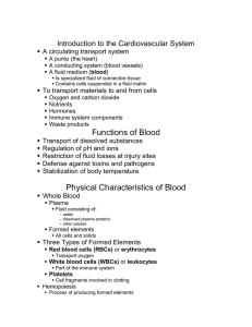 Introduction to the Cardiovascular System