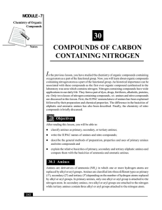 COMPOUNDS OF CARBON CONTAINING NITROGEN