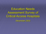 Survey of Critical Access Hospitals