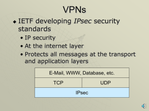VPNs, PKIs, ISSs, SSLs with narration