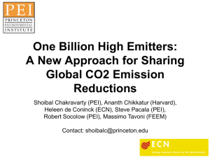 Sharing Global CO 2 Emission Reductions Among One Billion High