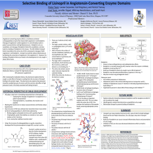 Selective Binding of Lisinopril in Angiotensin