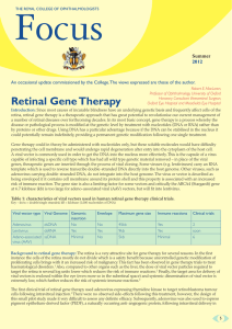 Retinal Gene Therapy - the Royal College of Ophthalmologists