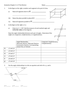 Geometry Ch.3, 4, 9 Review