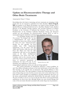 Update on Electroconvulsive Therapy and Other Brain Treatments