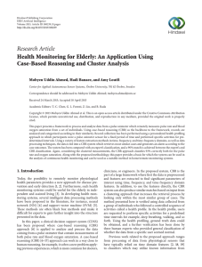 Health Monitoring for Elderly: An Application Using Case