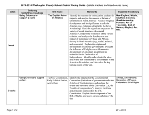 Pacing Guide (U.S. History 2016-2017)