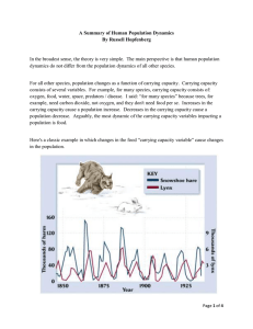 a Summary of Human Population Dynamics